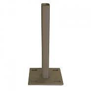 Stalen voetplaat met structuur poedercoating t.b.v. H-gleufpaal 12x15x33 cm. kwartsgrijs RAL7039 ~