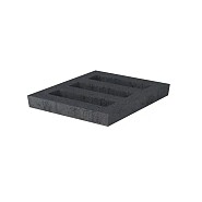 Schellevis Oudhollands grasbetontegel antraciet open met facet 60x60x10 cm. ~