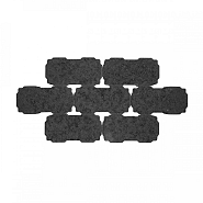 Betonkeien 22x11x6 cm Zwart waterpasserend - Rollmops stapeling - Benor ~
