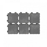 Ongetrommelde klinker velling 20x20x6 Zwart waterpasserend ~