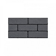 Klinker in-Line getrommeld waalformaat 20x6.5x8 cm Zwart waterpasserend ~