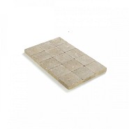 Kassei getrommeld 15x15x4 Zandgeel ~