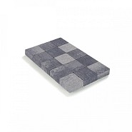 Kassei in-Line getrommeld 15x15x6 Grijs-Zwart ~