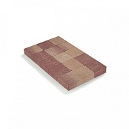 Kassei in-Line getrommeld 15x15x6 Rose-Rood ~