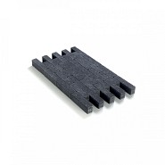 Getrommelde klinker waalformaat in-Line 20x5x6 Zwart ~
