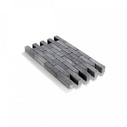 Getrommelde klinker waalformaat in-Line 20x5x6 Grijs-Zwart ~