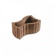Bloembak beton Cinthia Bruin 58.3/35/25 cm ~