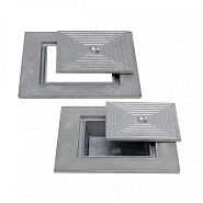 Aluminium deksel dubbel 40x40 cm ~
