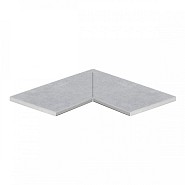 Keramiek 20 mm binnenhoek uit 2 stukken 60x30 cm 90° cm opgerond ~