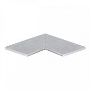 Keramiek 20 mm binnenhoek uit 2 stukken 60x30 cm 180° cm opgerond ~
