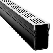 U-Drain afvoergoot WaterWijs 10-6,5/200 cm zilver ~