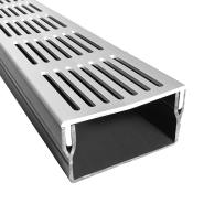 U-Drain afvoergoot WaterWijs 5-10/200 cm zilver ~