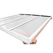 Pext Polycarbonaat Dakpakket - 5060x3500 muuraanbouw - wit - polycarbonaat opaal ~