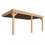 Pext Terrasoverkapping - 6060x3000 muuraanbouw Modern - douglas ~