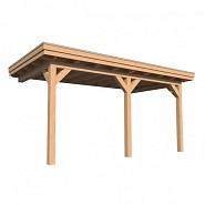 Pext Terrasoverkapping - 5060x4000 muuraanbouw Klassiek - douglas ~