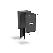 Connection post Aluminium 198x173x677 mm.