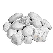 Carrara rond getrommeld 4-6 cm. ~
