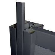 Aluminium paal 'Modular' 7x7 cm antraciet