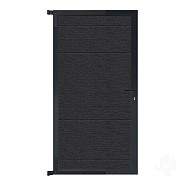 Elephant tuindeur kit Mix&Match aluminium zwart 40x900x1800mm zwart gepoedercoat+krukken/slot/besl ~