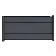 Elephant schutting Modular Evo houtcomposiet 180x97 cm Rock grey, antraciet profielen ~