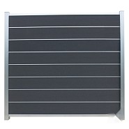 Elephant schutting Modular Evo houtcomposiet 180x180 cm Rock Grey, alu profielen ~