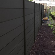 Elephant schutting Modular Evo houtcomposiet 180x200 cm Antraciet, antraciet profielen ~