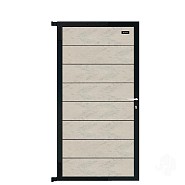 Elephant tuindeur Modular Evo houtcomposiet 90x174 cm Bicolor grijs, antraciet beslag ~