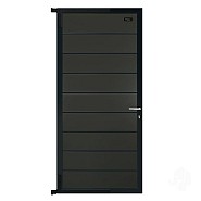 Elephant tuindeur Modular Evo houtcomposiet 90x195 cm Antraciet, antraciet beslag ~