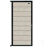 Elephant tuindeur Modular Evo houtcomposiet 90x195 cm Bicolor grijs, antraciet beslag ~