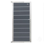 Elephant tuindeur Modular Evo houtcomposiet 90x195 cm Rock Grey, alu beslag ~