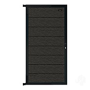 Elephant tuindeur Modular Evo houtcomposiet 180x90 cm Antraciet, antraciet beslag ~