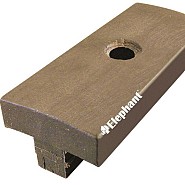 Polymer-bruin clips (tbv WPC) 100 stuks in emmer bc ~