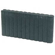 Rondoband mini palissade zwart 50x40x6 cm. ~