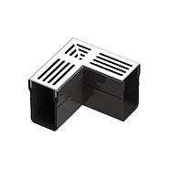 Gardendrain Grey Grating Corner 6,5/10 cm. ~