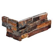 Stone Panel Rusty Slate hoek (40+20)x15x1,5-2,5 cm. (uitlopend 2026) OP=OP ~