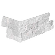 Stone Panel White Marble hoek (40+20)X15X1,5-2,5 cm. (uitlopend 2026) OP=OP ~