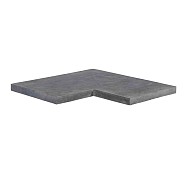Vietn. hardsteen geschuurd facet binnenhoek 40/40x20x3 cm. (uitlopend 2026) OP=OP ~
