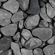 Black Slate Tumbled 30-80 mm. - 0,33 m³ BigBag à 500 kg. (uitlopend 2026) OP=OP ~