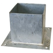 Plaatpaalhouder 14,5 x 14,5 cm verzinkt ~