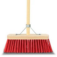 Bezem kunstvezel 30 cm met steel 140 ~