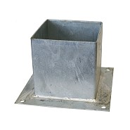 Paalhouder metplaat 121x121x150 (2,5mm) ~