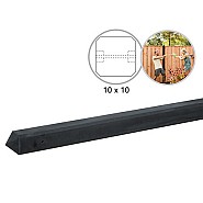 Betonpaal glad diamantkop 10x10x280 cm. antraciet ongecoat tussenpaal ~