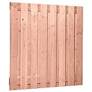 Douglas geschaafd plankenscherm 17-planks 18 mm, 180x180 cm. groen geïmpregneerd. ~ OP=OP