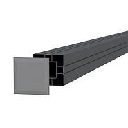 Aluminium paal 8,4x8,4x185 cm, antraciet. ~