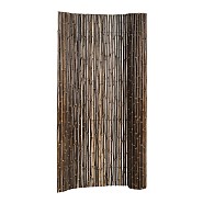 Bamboescherm op rol 180x180 cm, zwart. ~