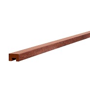 Hardhouten geschaafde damwandregel met sponning, 4,5x6,8x200 cm. ~
