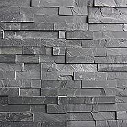 Supreme Slate steenstrip eind/hoekstuk 45/15x15x1-2,5 cm. ~