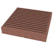 Dual Straight composietpaalafdekkap Design (klein) 9x9x1,7 cm Tropical Brown ~
