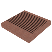 Dual Straight afdekkap Classic (GROOT) 11x11x1,7 cm Tropical Brown ~