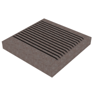 Dual Straight afdekkap Classic (GROOT) 11x11x1,7 cm Wenge Brown ~